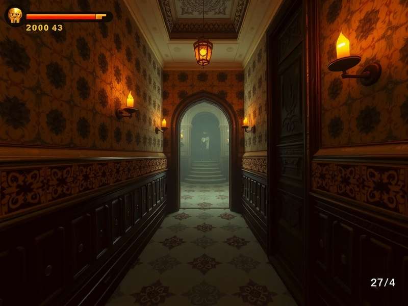 Chudail Castle gameplay screenshot showing haunted hallway
